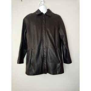 Worthington Men's Quilted Lined Leather Jacket Size Medium